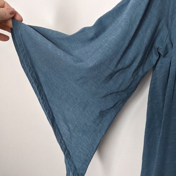 Anthropologie Deletta Blue Beaded Boho Blouse XS - Picture 6 of 10